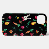 Coques Case-Mate iPhone Boîtier téléphonique Motif de Pâques noir (Verso (horizontal))