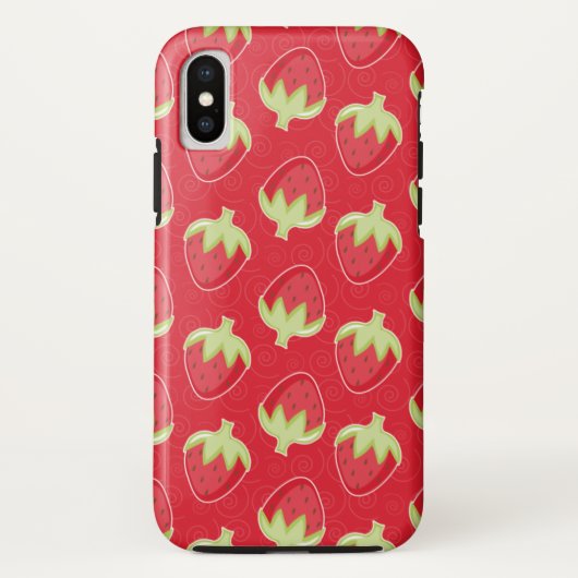 Coques Case-Mate iPhone Boîtier téléphonique Motif fraise - Rouge (Dos)