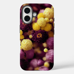 Coques iPhone 16 Boîtier téléphonique mou violet et jaune