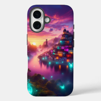 Coques iPhone 16 Boîtier téléphonique - Mystical River Village Scen