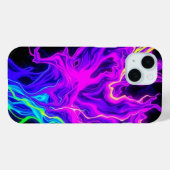 Coques Case-Mate iPhone Boîtier téléphonique Neon Electrique Fluid Flames (Verso (horizontal))