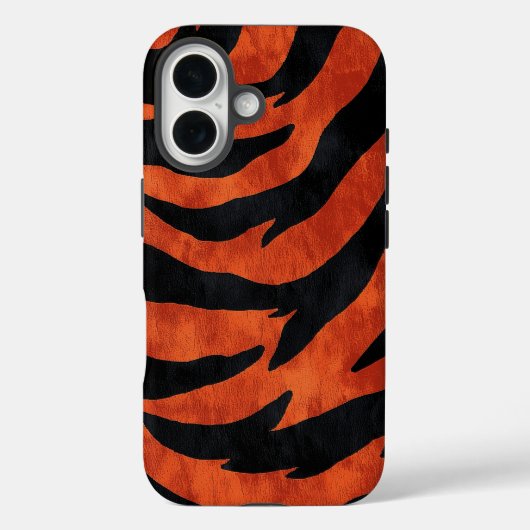 Coques Case-Mate iPhone Boîtier téléphonique Orange et Noir Tiger (Verso)