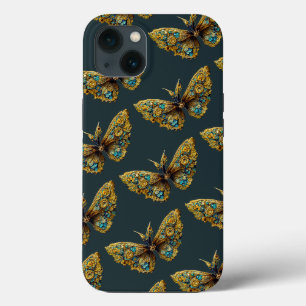 Case-Mate iPhone Case Boîtier téléphonique Ornate Gold & Turquoise Papil