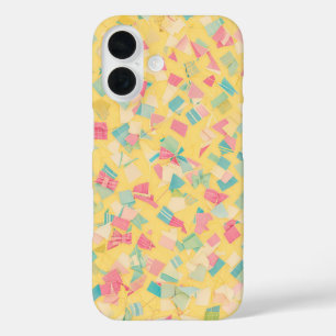 Coques iPhone 16 Boîtier téléphonique Pastel Confetti & Ribbons