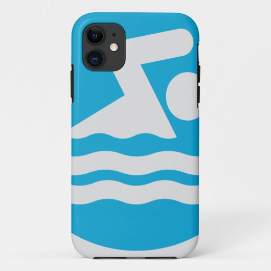 Coques Case-Mate iPhone Boîtier téléphonique personnalisé bleu et blanc (Dos)