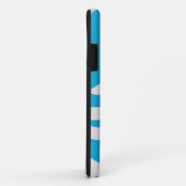 Coques Case-Mate iPhone Boîtier téléphonique personnalisé bleu et blanc (Dos/Droite)