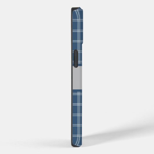 Coques Case-Mate iPhone Boîtier téléphonique personnalisé bleu plaid (Verso / Droite)