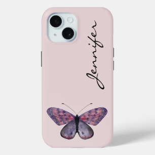Coque Pour iPhone 15 Boîtier téléphonique personnalisé Butterfly iPhone