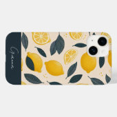 Coques Case-Mate iPhone Boîtier téléphonique personnalisé citron (Verso (horizontal))