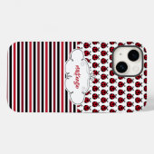 Coques Case-Mate iPhone Boîtier téléphonique personnalisé Ladybugs & Strip (Verso (horizontal))