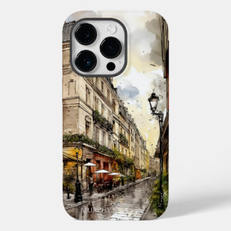 Coque Pour iPhone 14 Pro Boîtier téléphonique personnalisé Paris Aquarelle