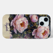 Coques Case-Mate iPhone Boîtier téléphonique personnalisé Peonies roses Vi (Verso (horizontal))