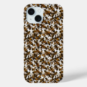 Coque Pour iPhone 15 Boîtier téléphonique pour abeilles jaunes