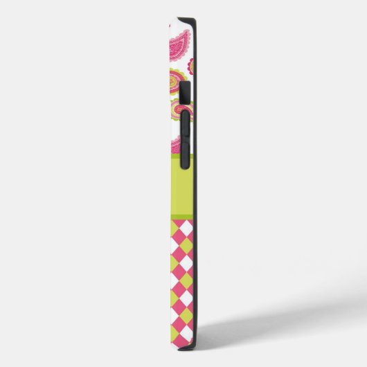 Coques Case-Mate iPhone Boîtier téléphonique pour Jacquards Pink et Green (Verso / Gauche)