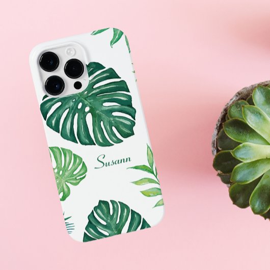 Coques Case-Mate iPhone Boîtier téléphonique pour Motif à feuilles tropica