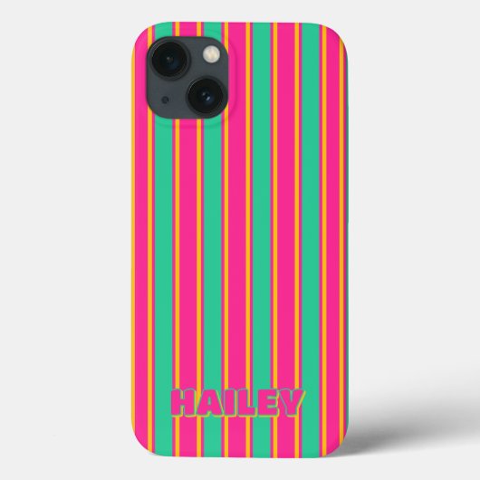 Coques Case-Mate iPhone Boîtier téléphonique Preppy Striped Monogram (Verso)