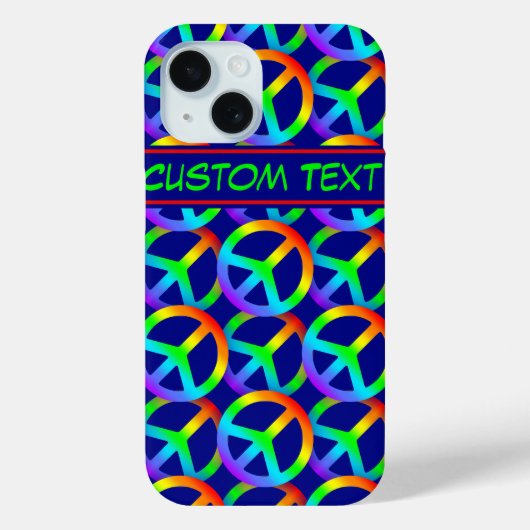 Coques Case-Mate iPhone Boîtier téléphonique Rainbow Peace avec texte pers (Verso)