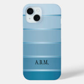 Coques Case-Mate iPhone Boîtier téléphonique rayé bleu classique (Verso)