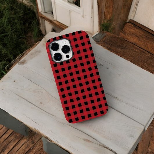 Coques Case-Mate iPhone Boîtier téléphonique Red Buffalo Plaid pour Vacanc