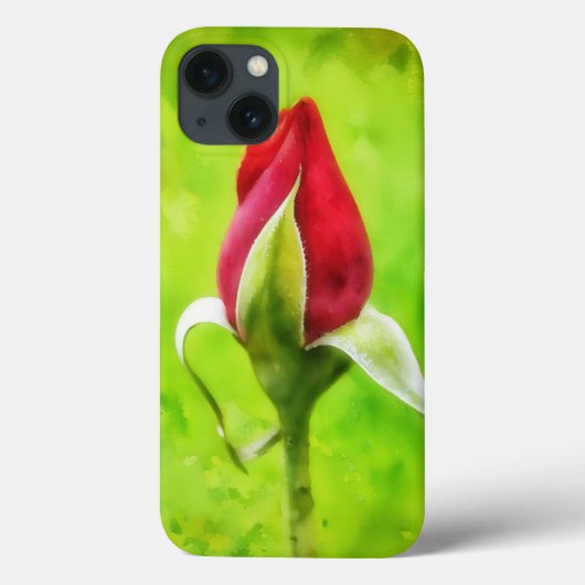 Coques Case-Mate iPhone Boîtier téléphonique Red Rose Bud Art (Verso)