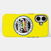 Coques Case-Mate iPhone Boîtier téléphonique Straight Eights (Jaune) (Verso (horizontal))