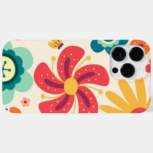 Coques Case-Mate iPhone Boîtier téléphonique Super rétro Hélicoptère Flora (Verso (horizontal))