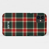 Coques Case-Mate iPhone Boîtier téléphonique Tartan rouge et vert (Dos (Horizontal))
