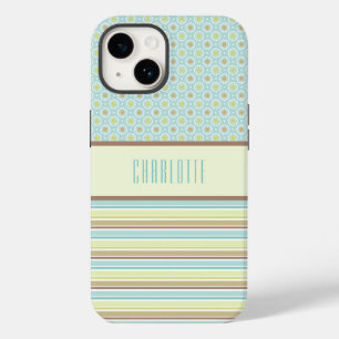 Coque Pour iPhone 14 Boîtier téléphonique Turquoise et Motif vert citro