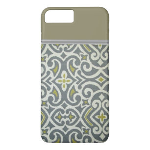 Coque iPhone 7 Plus Boîtier téléphonique vert Damas