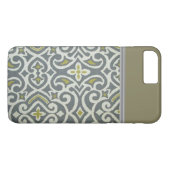 Coques Case-Mate iPhone Boîtier téléphonique vert Damas (Dos (Horizontal))
