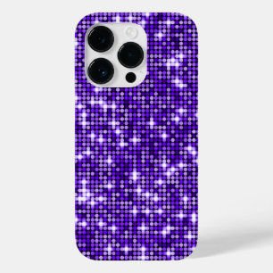 Coque Pour iPhone 14 Pro Boîtier téléphonique Violet Sequins