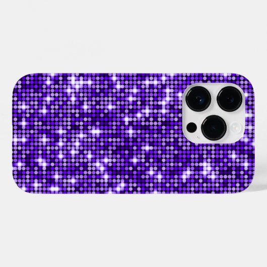 Coques Case-Mate iPhone Boîtier téléphonique Violet Sequins (Verso (horizontal))