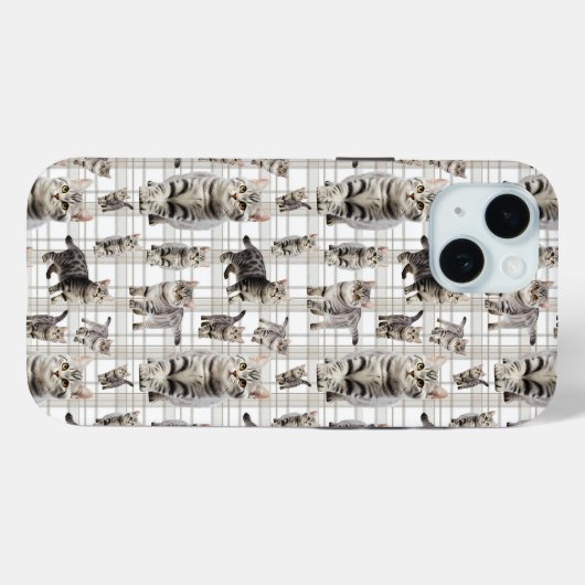 Coques Case-Mate iPhone Boîtier téléphonique Whimsical Cat iPhone 15 (Verso (horizontal))