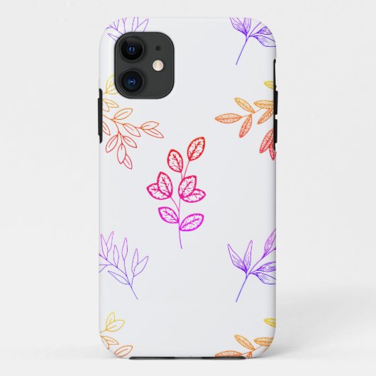 Coques Case-Mate iPhone Boîtiers iPhone à feuilles élégantes simples (Dos)