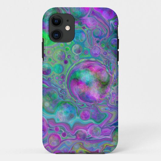 Coques Case-Mate iPhone Bokeh Fluid Art violet, vert et bleu (Dos)