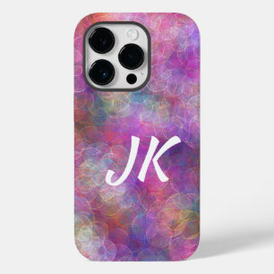 Coque Pour iPhone 14 Pro Bokeh rose et violet