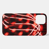 Coques Case-Mate iPhone Bokeh rouge et blanc (Verso (horizontal))