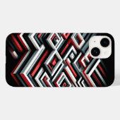 Coques Case-Mate iPhone Bold 3D Geometric Maze Phone Case - Red, Black  (Verso (horizontal))