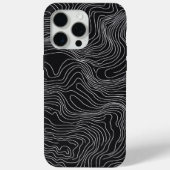 Coques Case-Mate iPhone Bold Black and White Topographic Art 🖤 (Verso)