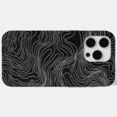 Coques Case-Mate iPhone Bold Black and White Topographic Art 🖤 (Verso (horizontal))