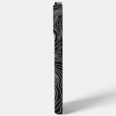 Coques Case-Mate iPhone Bold Black and White Topographic Art 🖤 (Verso / Gauche)