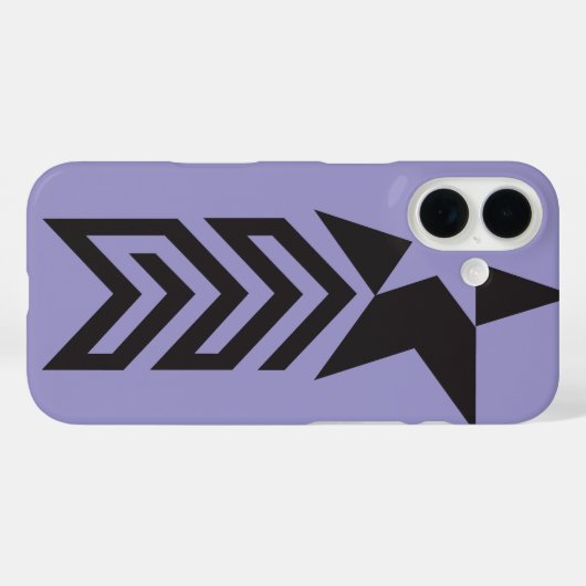 Coques Case-Mate iPhone Bold Black Geometric Star (Verso (horizontal))