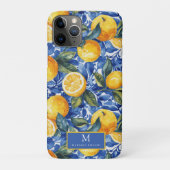 Coques Case-Mate iPhone Bold Blue Italian Positano Lemon (Dos)