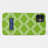 Coques Case-Mate iPhone Bold Lime Marocain Lattice Nom de la marine Modèle (Dos (Horizontal))