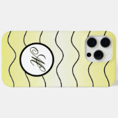 Coques Case-Mate iPhone Bold Personal Initial On Mellow Butter Yellow (Verso (horizontal))