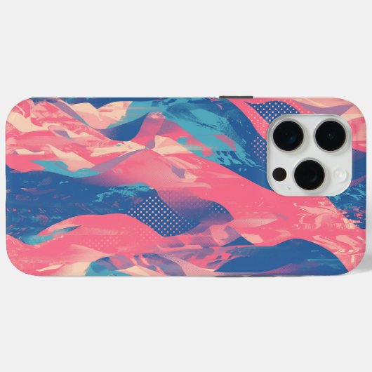 Coques Case-Mate iPhone 🎨 Bold Pink & Blue Abstract Pattern - Dynamic & F (Verso (horizontal))
