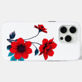 Coques Case-Mate iPhone Bold Red Blossom Flo (Verso (horizontal))