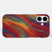 Coques Case-Mate iPhone Bold Sunset Red and Orange Abstract Oil Paint Flow (Verso (horizontal))