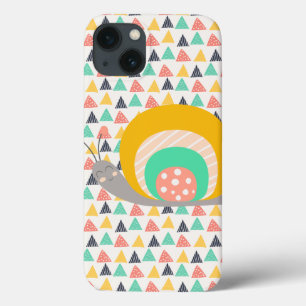 iPhone 13 Coque Bon escargot sur les triangles