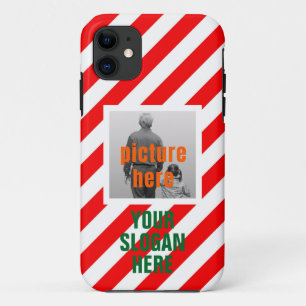 Case-Mate iPhone CASE BONBON DE NOËL PERSONNALISÉ ROUGE BLANC